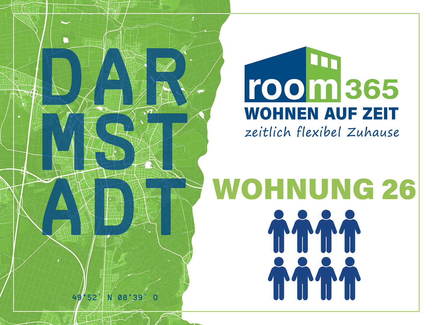 Monteurwohnung 26 für 8 Personen in Darmstadt - Übersicht mit Informationen